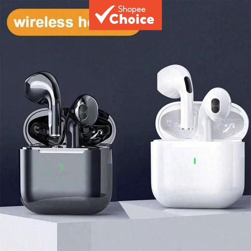 Pro 4 Fones De Ouvido TWS Sem Fio Bluetooth Mini Leve Elegante Earpods Graves Profundos Voz Clara Fone Para Esportes Cor