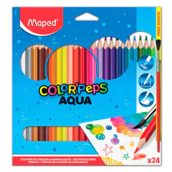 Lápis de cor Color'Peps Aquarelável 24 cores 836013 Maped