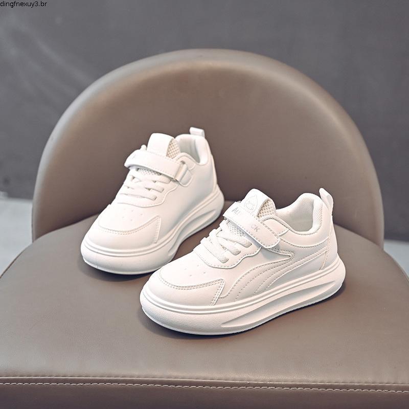 tênis infantil masculino kit tênis infantil masculino Primavera e Outono médio e grande tênis branco para crianças, sa