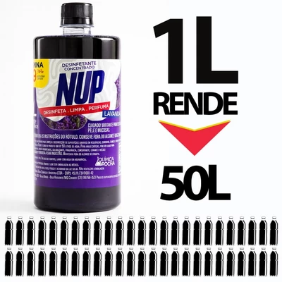 Desinfetante Concentrado 1 litro faz 50 litros - Nup desinfetantes
