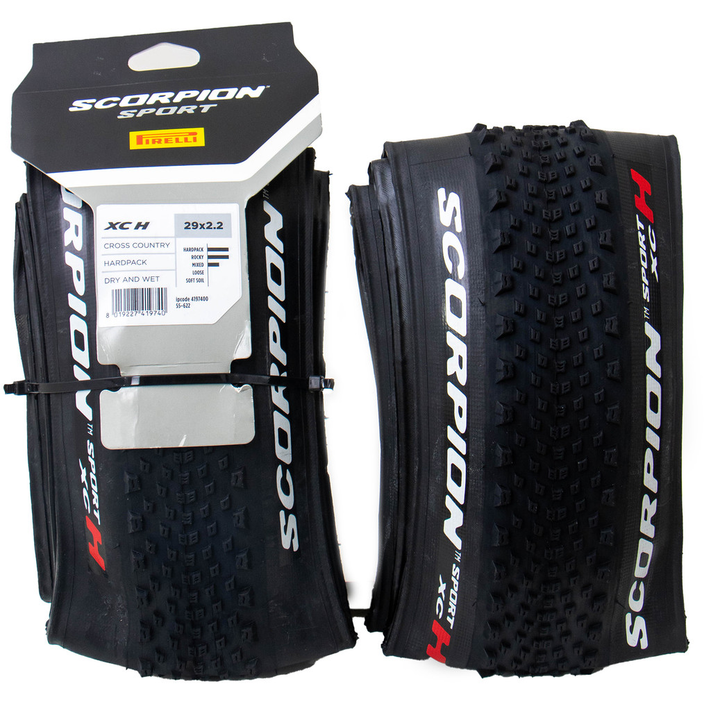 Par de Pneu Mtb Pirelli Scorpion Sport XCH 29x2.20 Kvl Preto