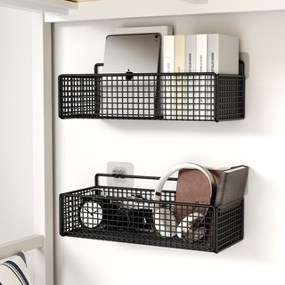 Cesto Aramado De Parede Multiuso Organizador De Banheiro E Lavanderia Preto Fosco 26x15cm Oferta

