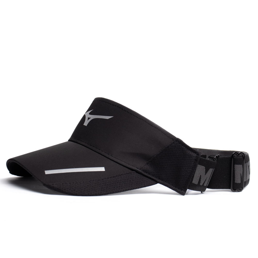 Viseira Unissex Mizuno Aero Ajustável Preto/Cinza
