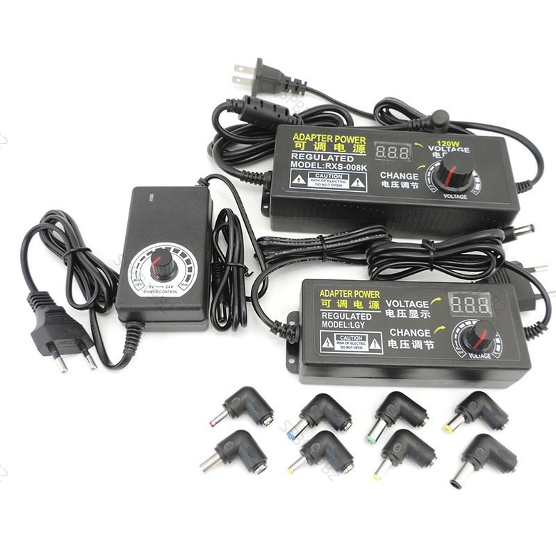 Adaptador Universal 220V Para 12 V dc Fonte De Alimentação Ajustável 3V 5V 6V 9V 12V 15V 18V 24V 3A 5A volt 24W 72W 60W