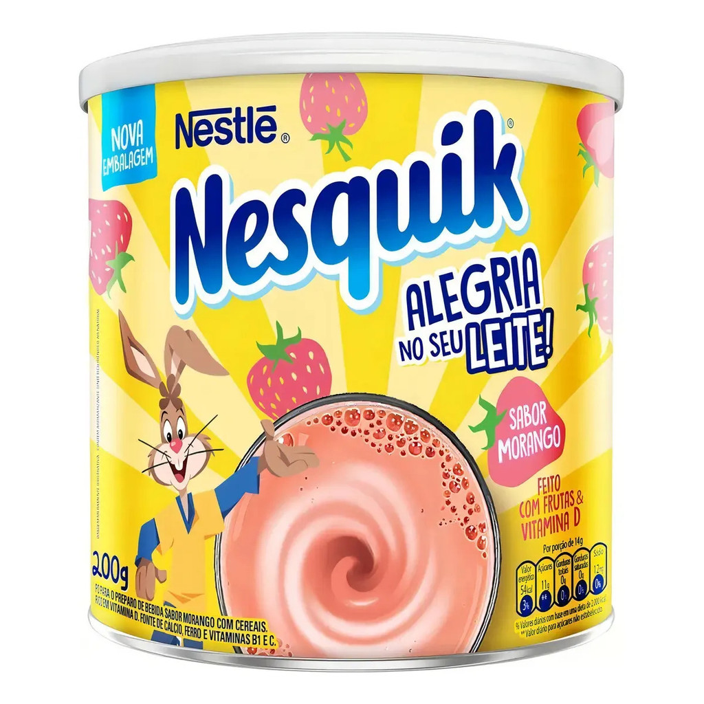 Achocolatado Em Pó Nesquik Morango 200g