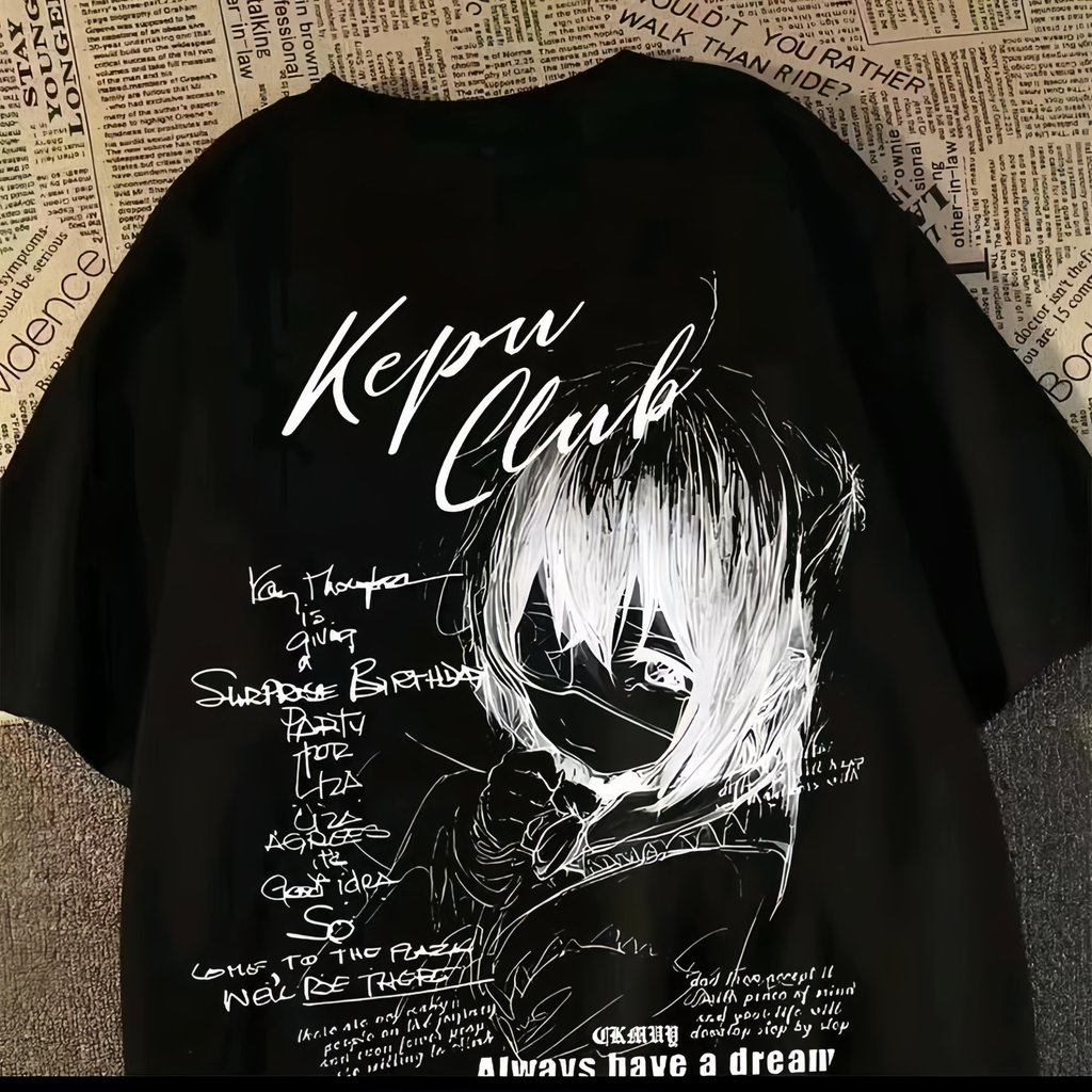Camiseta Feminina Estampa Japonesa Ins Design Exclusivo Oversize Confortável Estilosa Moderna Verão