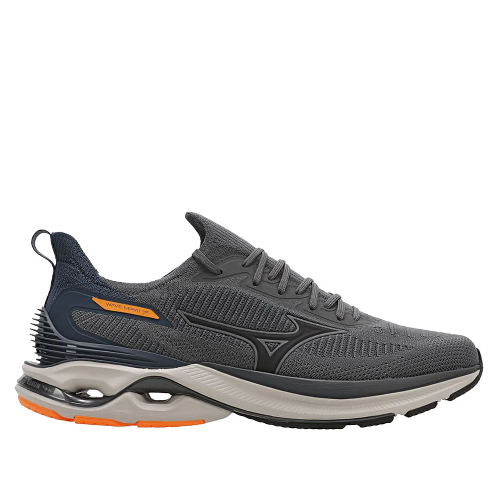 Tênis Masculino Mizuno Wave Mirai 7 Cinza Marinho