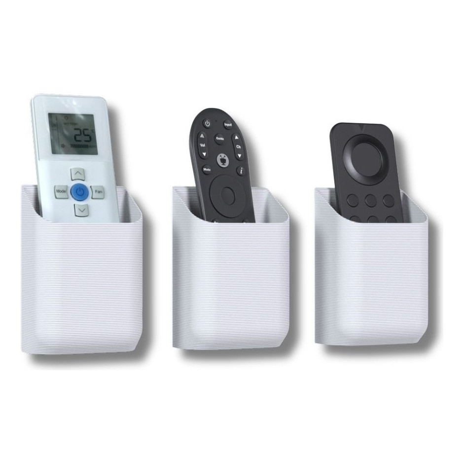 Kit 3 Suporte Parede Porta Controle Remoto Universal Ar Tv Cor Branco Novidade pratico Top Elegante