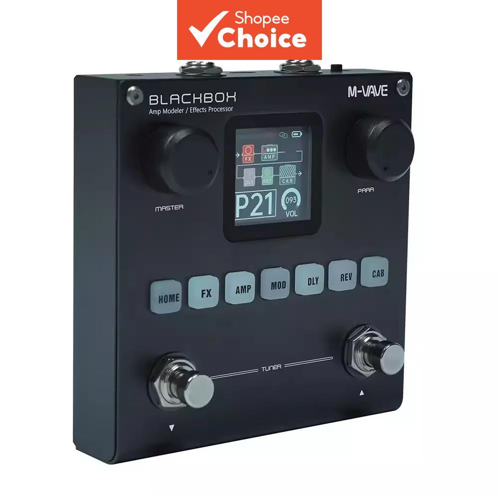 M-Vave BlackBox Pedal 80 Presets Editable Multi Efeitos Pedal de Guitarra & Baixo com Controle de Aplicativo, Bateria