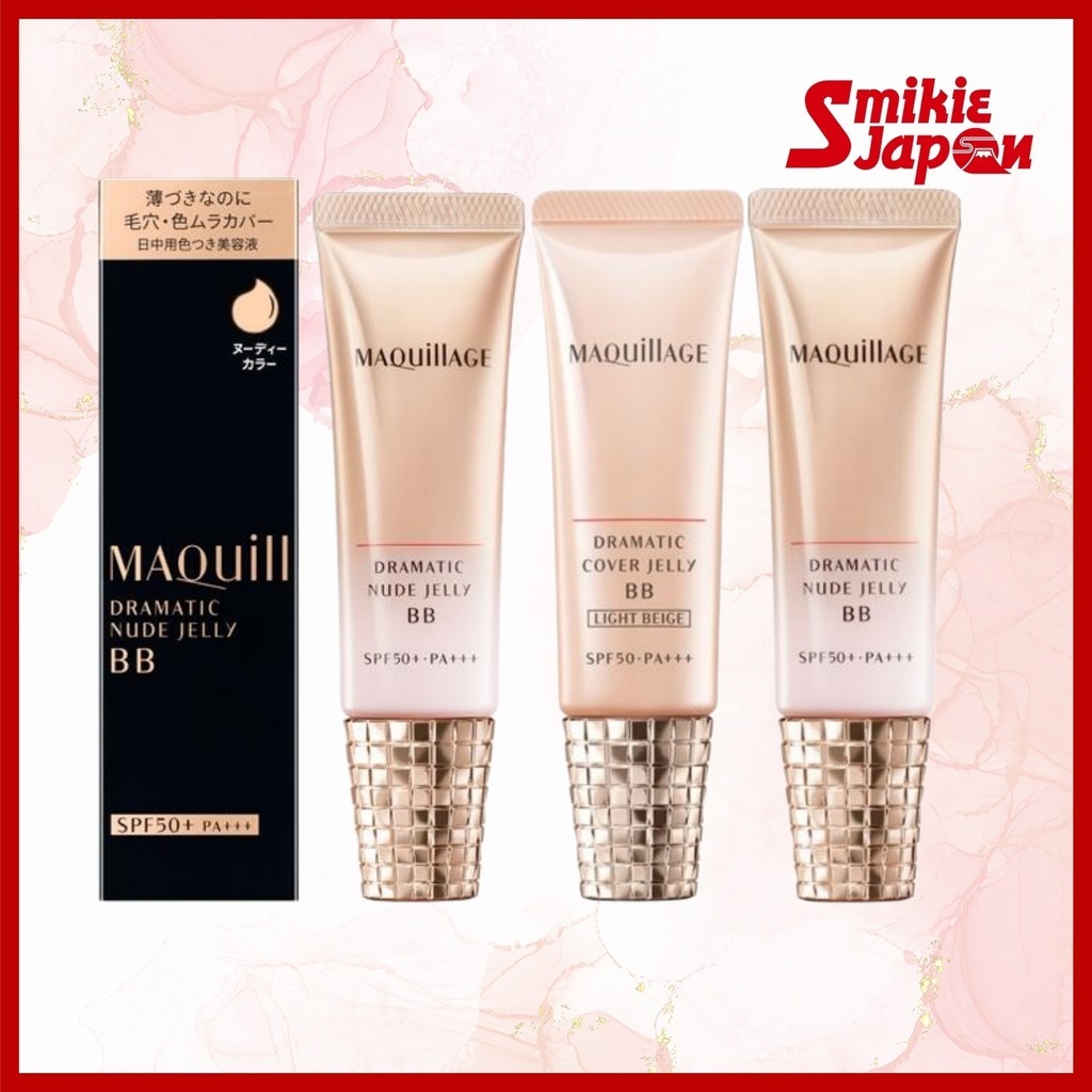 MAQUillAGE Dramatic Cover Jelly BB/Nude Jelly BB 30g Light Beige /Medium Beige / Nude SPF50+ PA+++  Unscented Makeup Base  Natural Makeup Direct from Japan