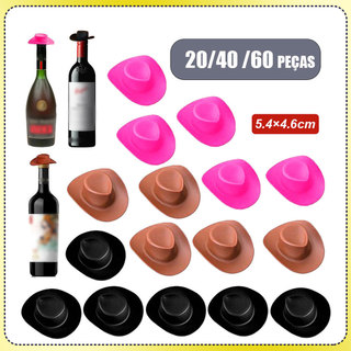 20/40/60 peças Mini chapéus de cowboy ocidentais Chapéus decorativos para festas Chapéus para casas de bonecas