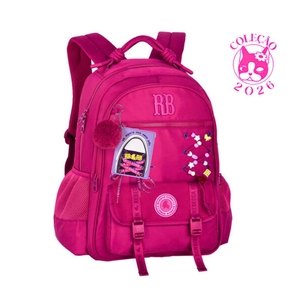 Mochila de Costas Rebecca Bonbon Beaded Fun - Clio Style Cor:Rosa