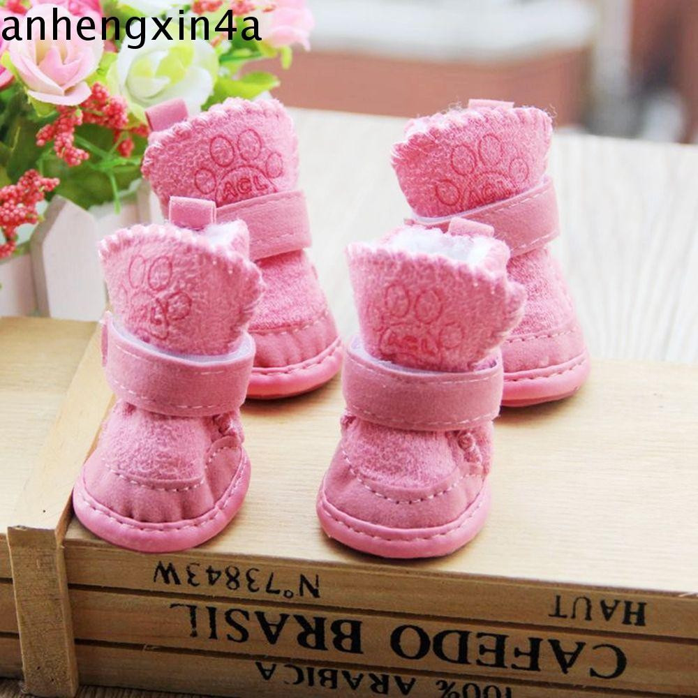 ANHENGXIN Botas De Neve Para Cães Moda Fácil De Colocar/Pequenos E Gatos Ao Ar Livre Mantendo Tênis Antiderrapantes Quen