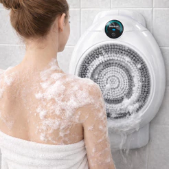 Lavador de Costas Elétrico de Parede Magnético com Escova Substituível Massagem Limpeza Profunda e Baixo Ruído