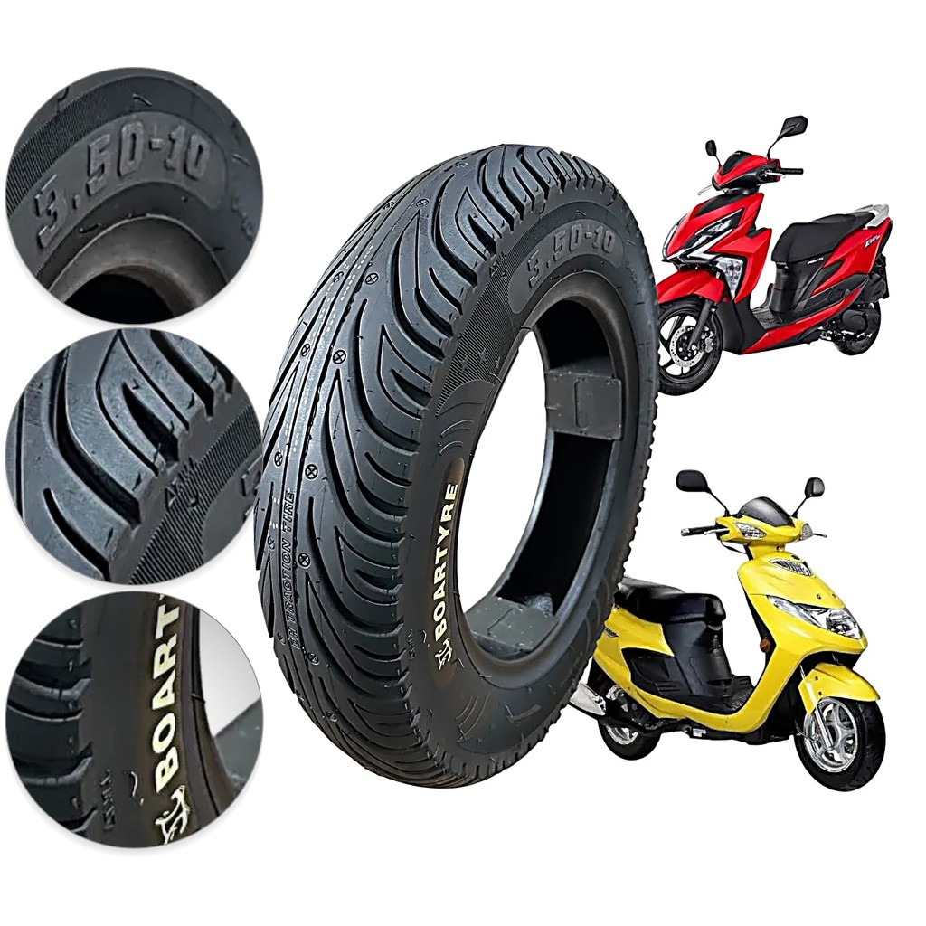 Pneu Sem Câmara 3.50-10 J58 Para Moto Scooter Eletrica Burgman,  Lead, Elite Smart Bee