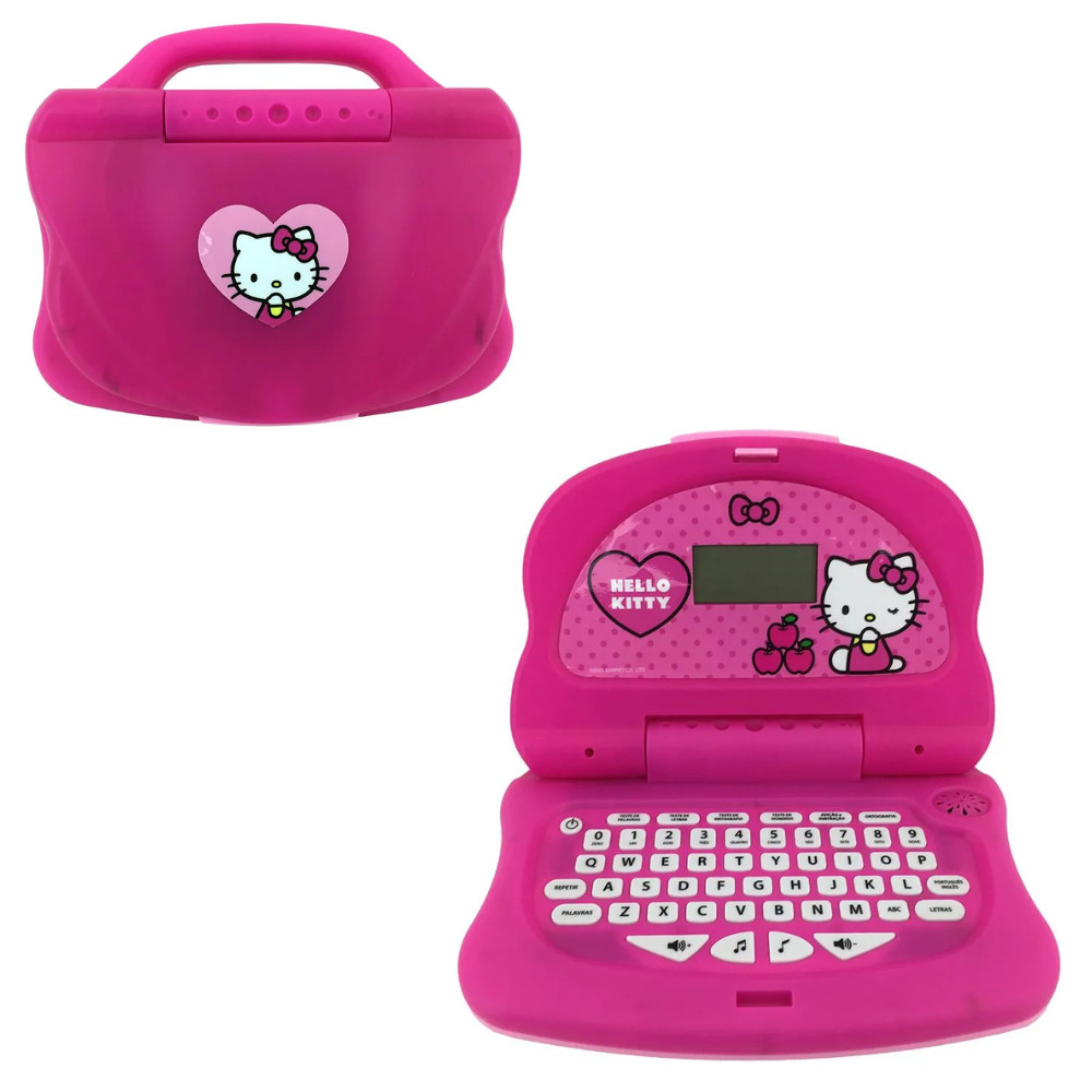 Laptop Infantil Educativo Hello Kitty Bilíngue - Candide