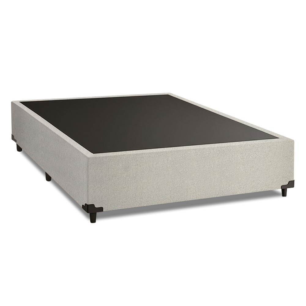 Cama Box Casal 1,38m com 38cm de Altura Prince Branco Linho em Oferta na Shopee
