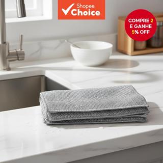  Pano de Aço com Dois Lados - Panos de Lavar Louça sem Óleo para Cozinha em Oferta na Shopee