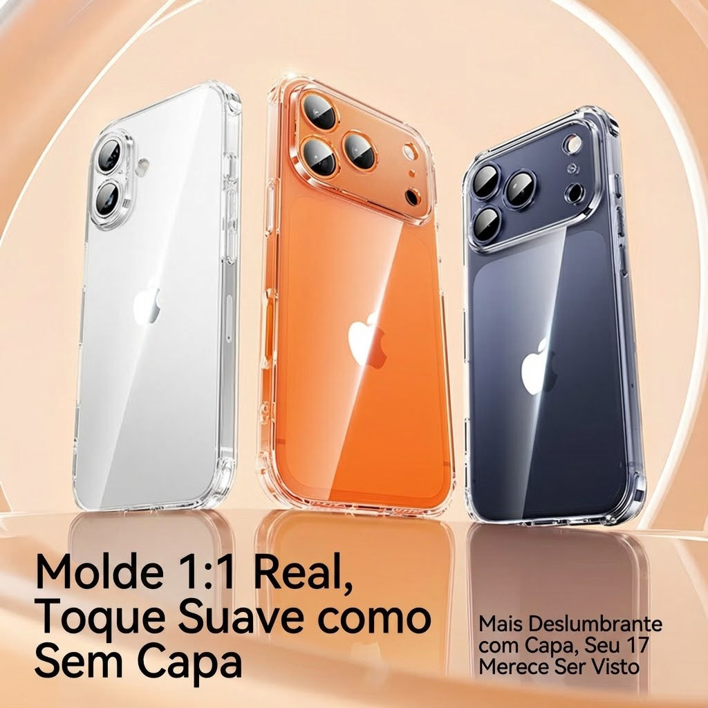 Capa para celular transparente adequada para iPhone 17 16 11 12 13 14 15 Pro Max Plus XR X XS TPU Capa Macia