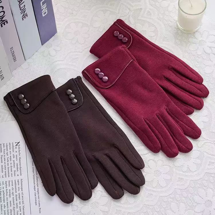 2026 Novas Luvas Femininas De Outono E Inverno De Veludo Quente E À Prova De Frio Com Tela Sensível Ao Toque — imagem 2 de 2