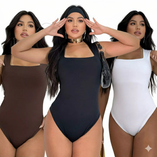 KIT 3 Body Regata Feminino Decote Quadrado Alça Larga Suplex Moda Casual em Oferta na Shopee