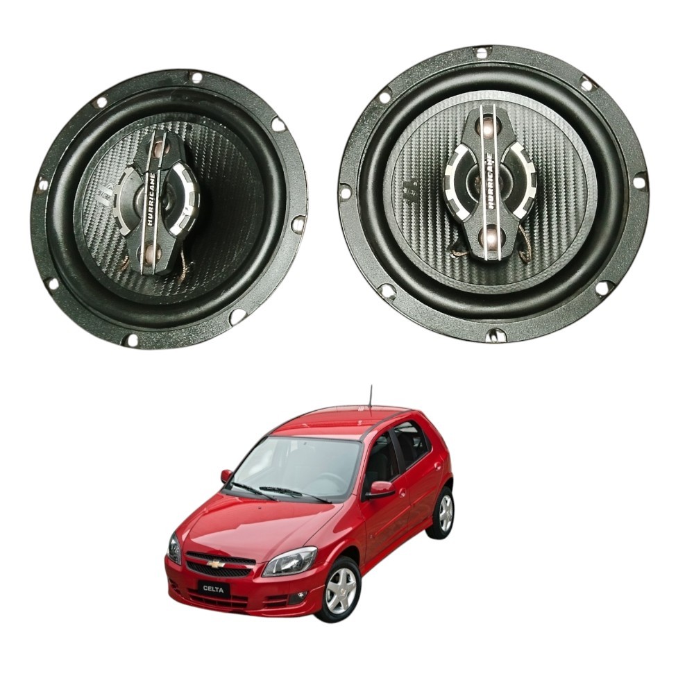 Par Alto Falante Porta Celta Lt 2007 Original Veículo Preto