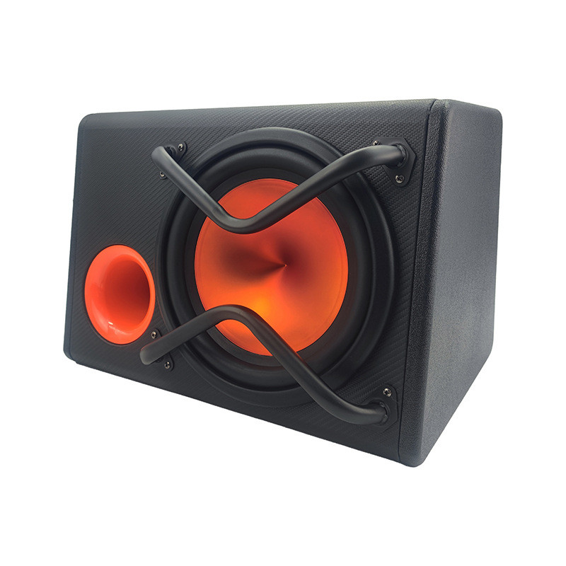 Subwoofer de Carro Ativo 12V Alta Potência 10 Polegadas Trapezoidal Áudio de Carro com Amplificador Efeito de Som Choqua