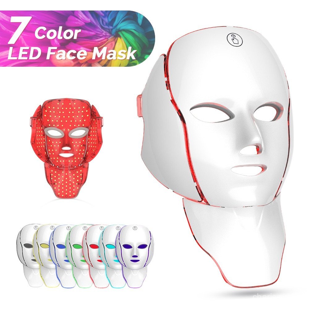 Máscara Facial LED Multicolorida Foreverlily Hidroterapia Fototerapia Anti-envelhecimento Tratamento de Acne Ferramenta