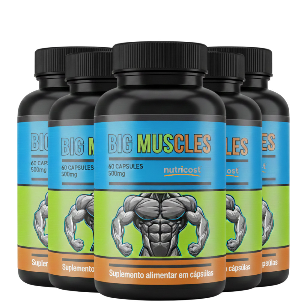5 Big Muscle 60 cápsulas - Mais Força e Resistência nos Treinos