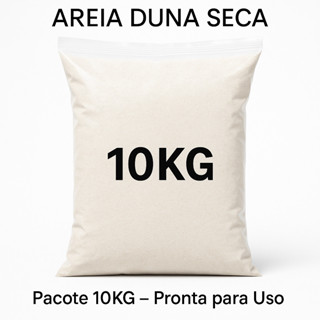 Areia De Duna Branca 10kg - Textura Fina e Brilho Intenso Para Lagos em Oferta na Shopee