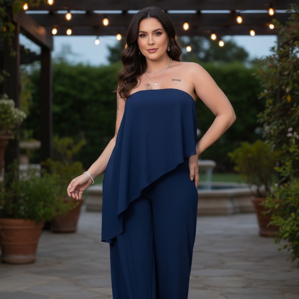 Conjunto Duna Azul Bebê Calça Pantalona E Blusa Tomara Que Caía - Roupas com atitude em Oferta na Shopee