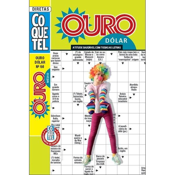 Palavras-Cruzadas Diretas | Coquetel Ouro Dólar 60 | Nível médio em Oferta na Shopee