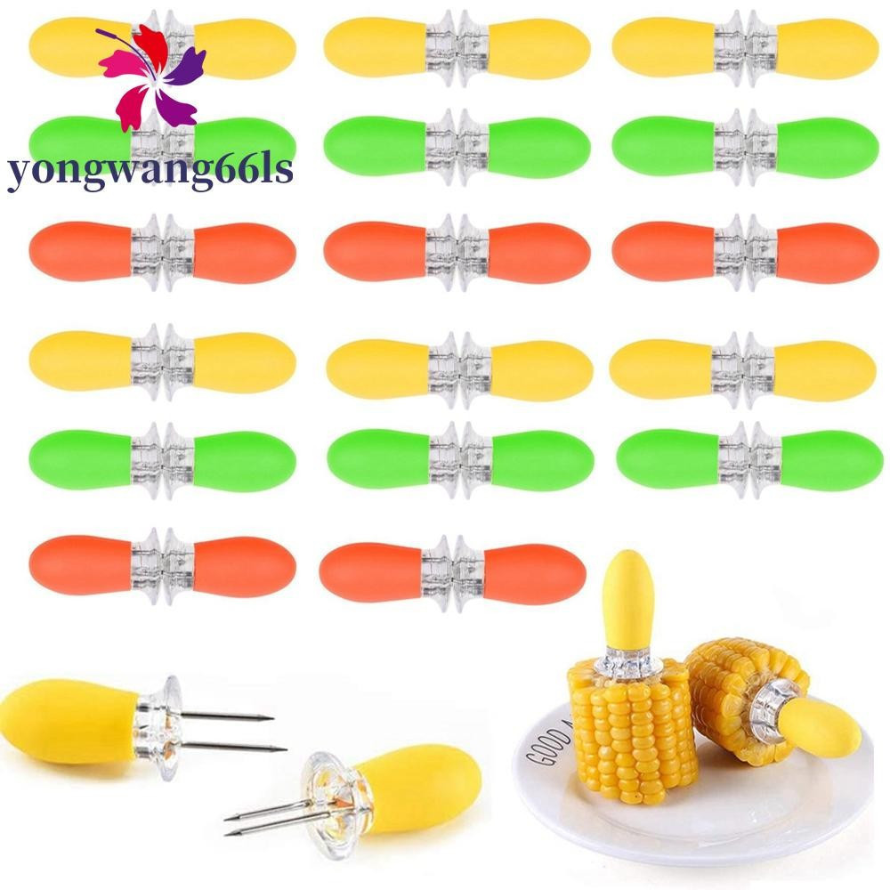 YONGWANG Suporte De Milho Em Aço Inoxidável , Alça De Plástico , Suprimentos Para Churrasco , Espiga , Utensílios De Coz