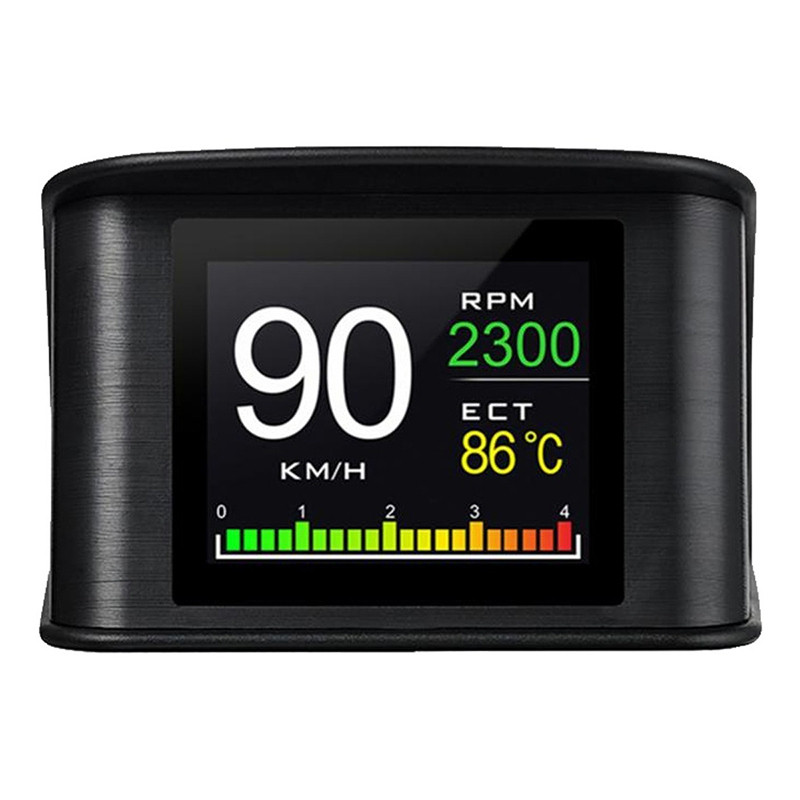 OBD2 P10 HUD Alerta Digital de Temperatura e Velocidade LEKB
