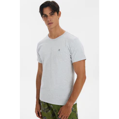 Camiseta Masculina Básica Polo Wear Cinza Escuro