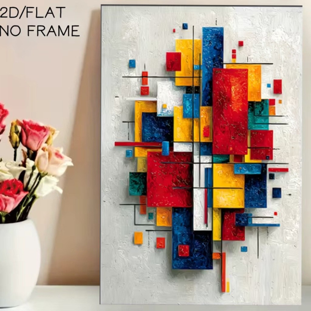 Quadro Decorativo 110x80cm destaque modernidade refinamento leveza Decore Sala,Quarto,Copa,consultório,escritório,hall