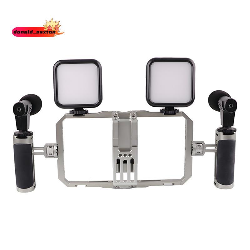[speed D] Estabilizador Portátil Para Celular Equipado Com Microfone Extensível , Inclui Luz De Preenchimento E Moldura 