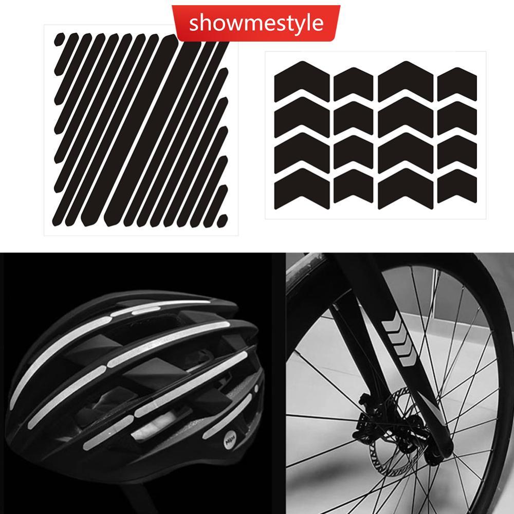 SMS Motocicleta Invisível Preto Reflexivo Adesivos Estilo Seta Fita Reflexiva Para Capacetes Bicicletas Motocicletas N1U