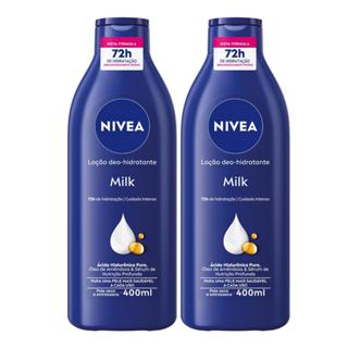 Kit NIVEA Loção Hidratante Milk Pele Seca a Extrasseca 400ml em Oferta na Shopee
