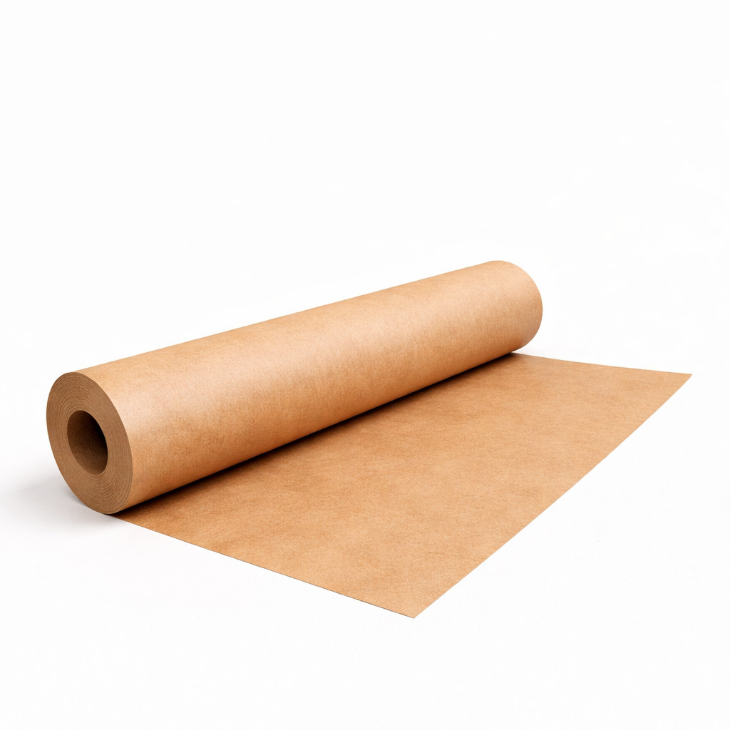 Papel Kraft Embalagem Proteção De Piso Para Obras Aviário  800mm Bobina 63m