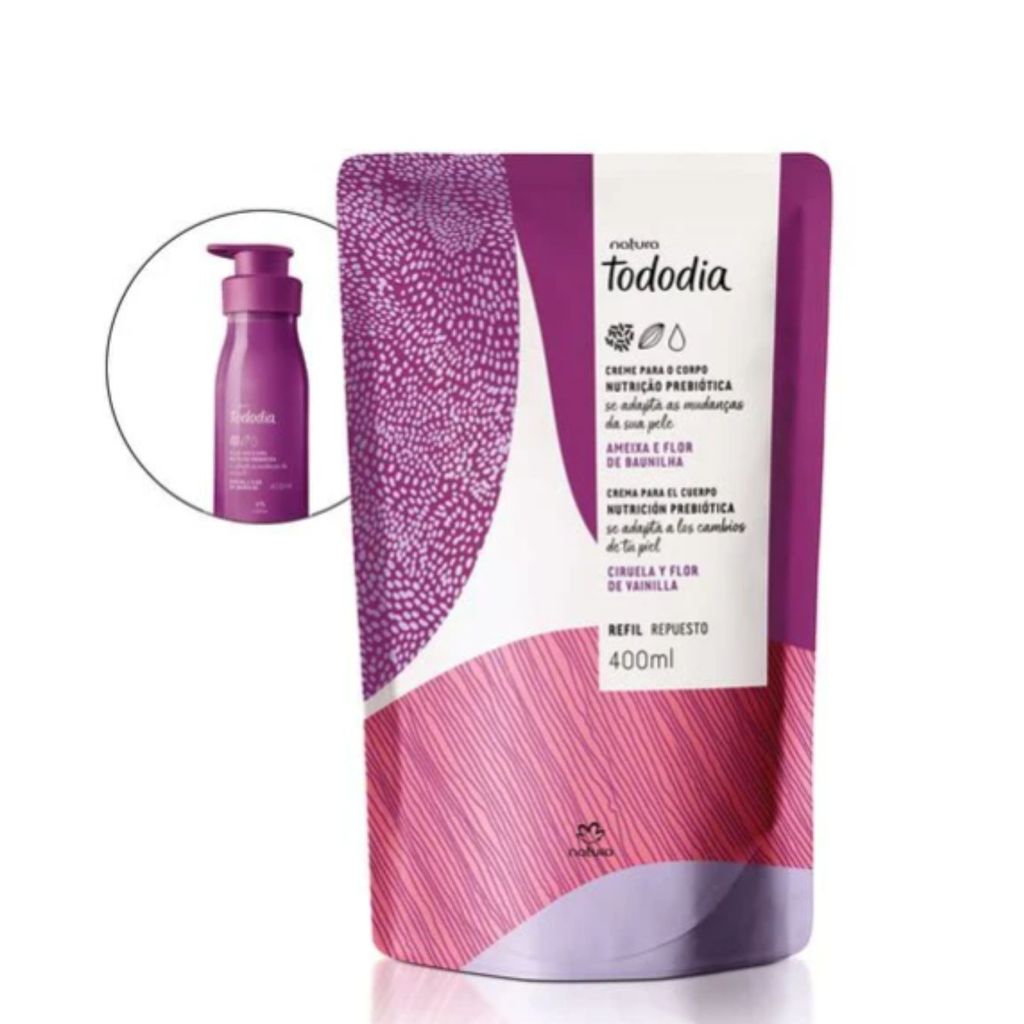 Refil Creme Nutritivo para o Corpo Tododia Ameixa e Flor de Baunilha