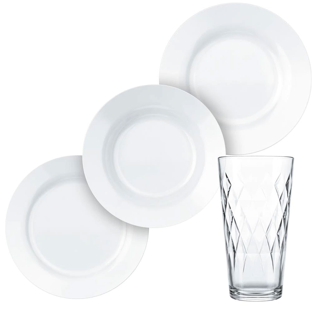 Aparelho de Jantar Opaline 16 Peças Duralex em Oferta na Shopee