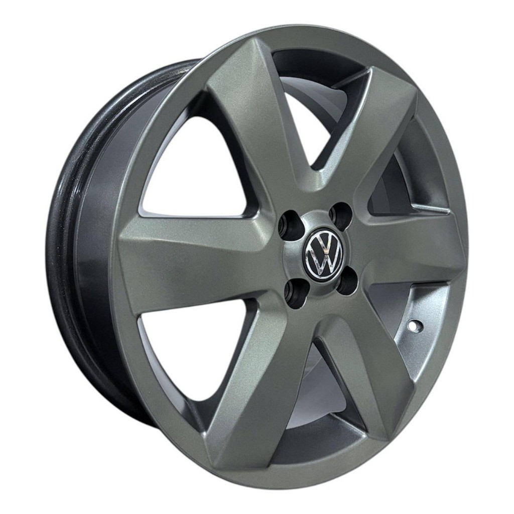 Jogo De Roda Aro 17 Surf Vw Gol Voyage Quadrado Gti Gts Saveiro Parati Gls 4x100 Grafite Acetinado