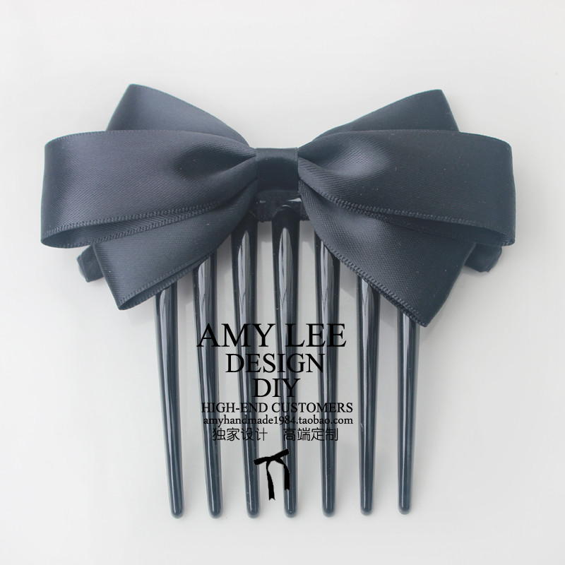 Pente de cabelo com placa de sete dentes, pente de inserção, europeu, americano, doce, aeromoça, acessórios de cabelo, c