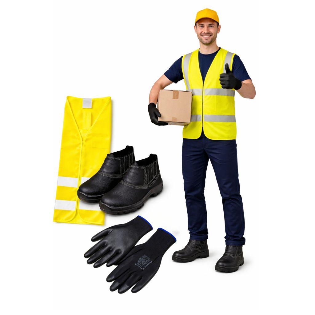 Kit Epi Entregador Completo Mercado Livre e Shopee Botina Luva Colete