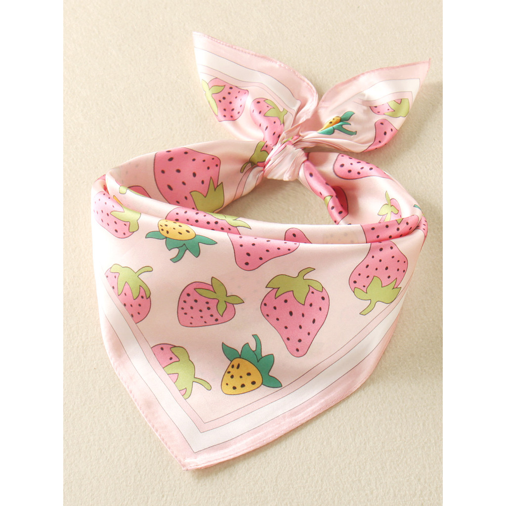 Primavera novo estilo bebê menina lenço de seda lenço de seda das crianças amoreira seda menina bonito pequeno quadrado 