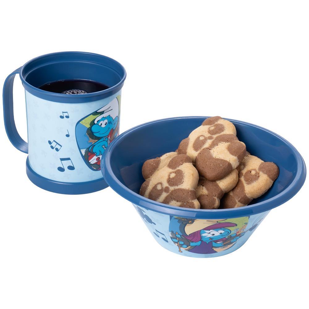 Kit Smurfs Caneca e Tigela Bowl 2 Peças Plasútil