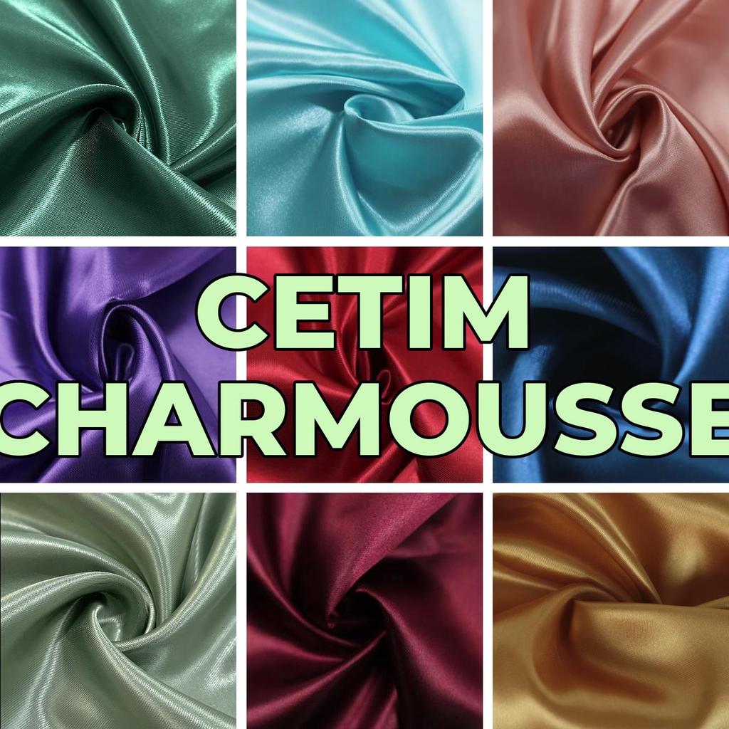 5 Metros Tecido Cetim Charmousse Liso Comum (5m x 1.45m)