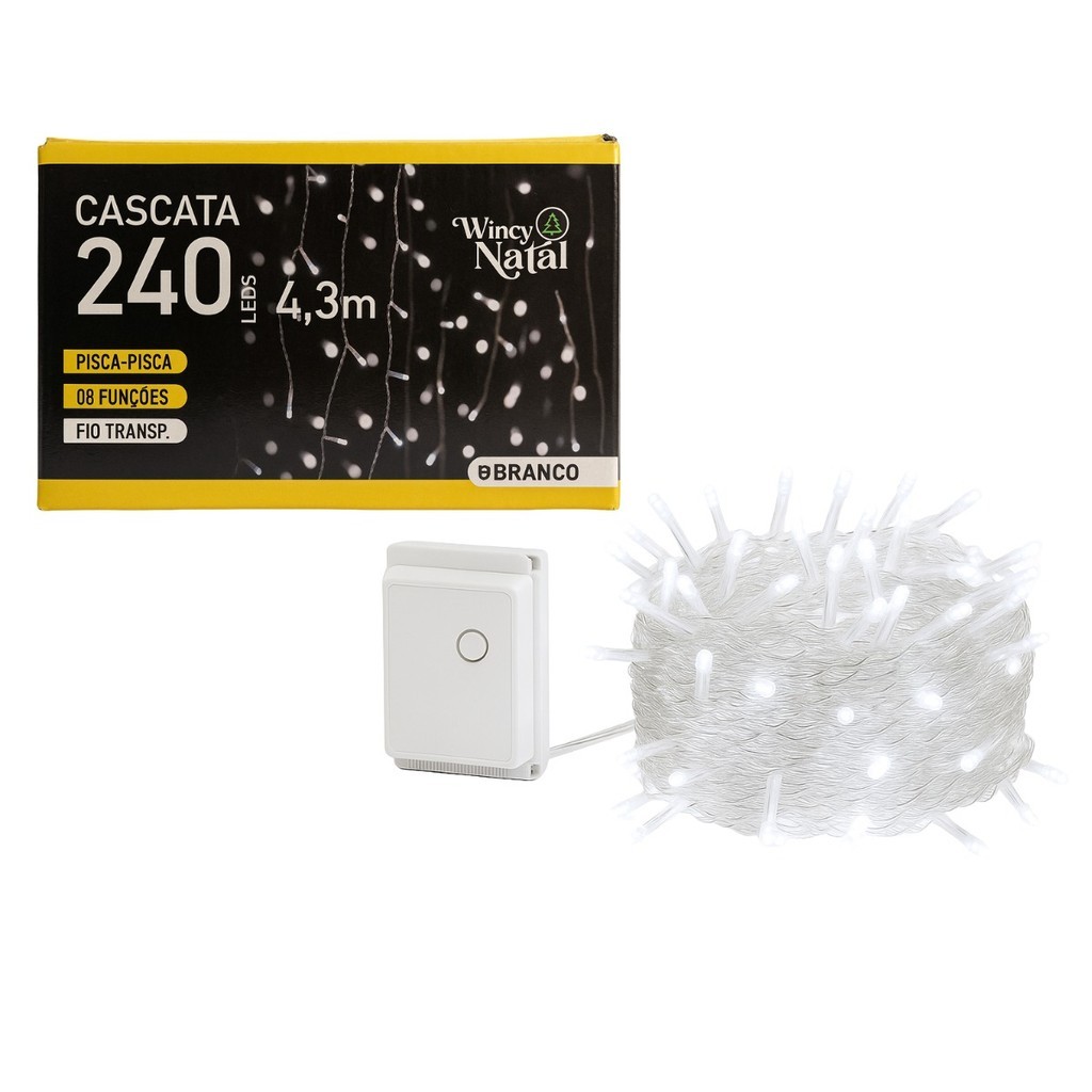 Pisca Pisca Cascata Led 240 Branco 4,3m Wincy  Magazine