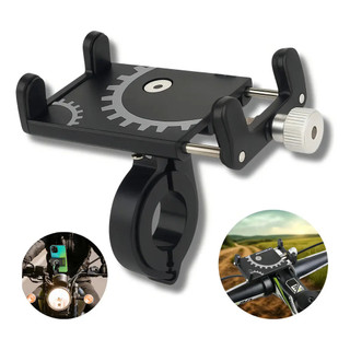 Suporte Celular Bike Moto Regulagem Universal Forte Alumínio Guidão Ajustável Reforçado Resistente À Prova D'água Fixo